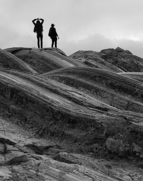 Layered rock formations photographed in Peru, an inspiration behind the Terra collection